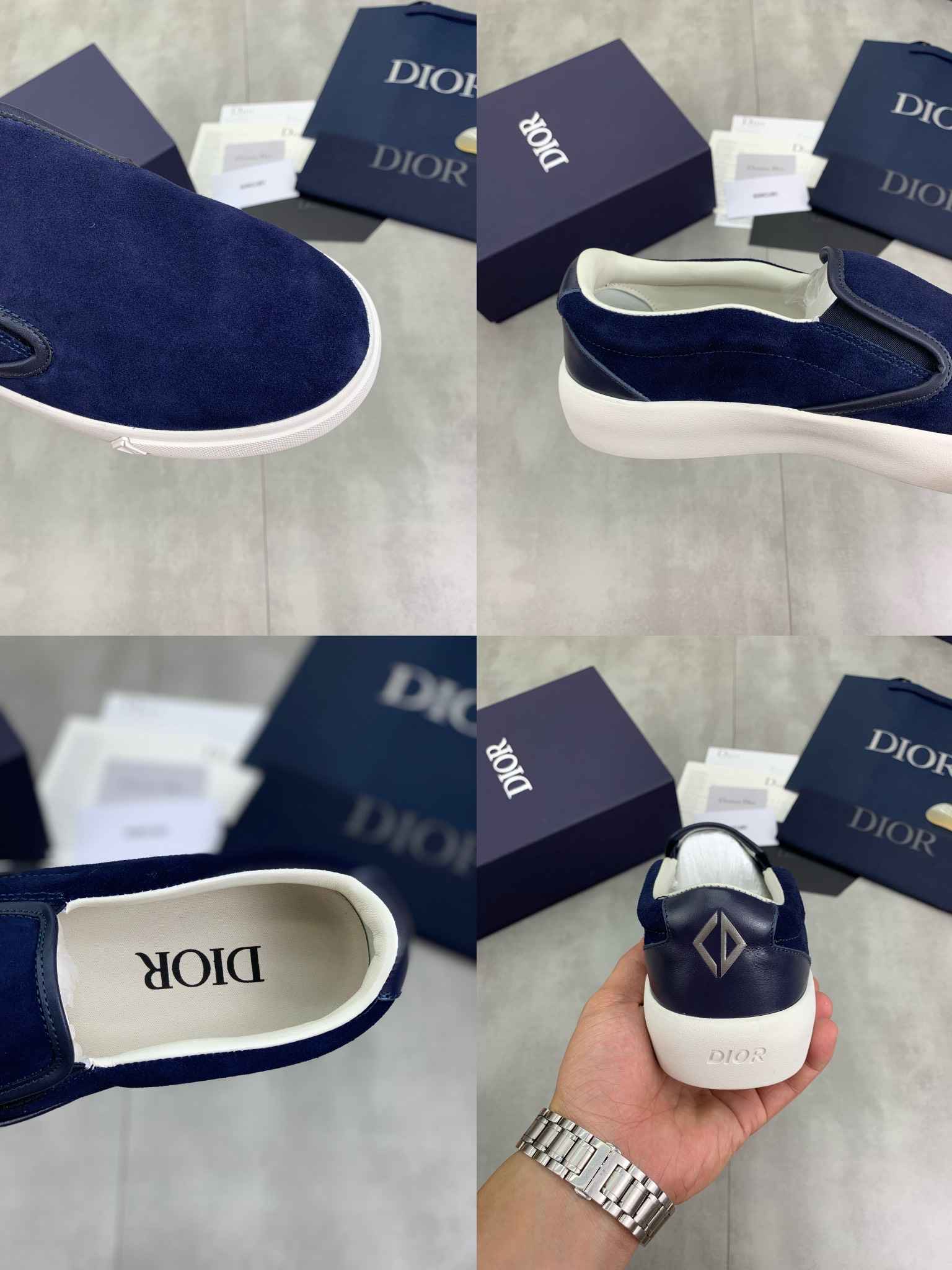 GIÀY CHRISTIAN DIOR LEATHER SLIP ON SHOES AAA