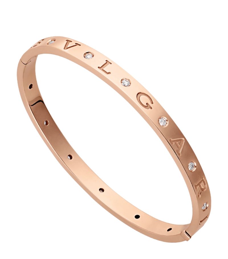 Vòng tay BVLGARI Rose Gold and Diamond BVLGARI BVLGARI Bangle vàng hồng 18K