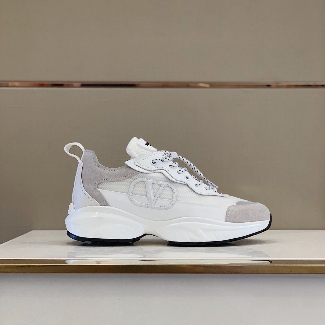 GIÀY VALENTINO V LOGO LEATHER SNEAKER SHOES AAA