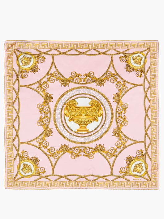 KHĂN LỤA VERSACE Baroque-print silk-twill square scarf