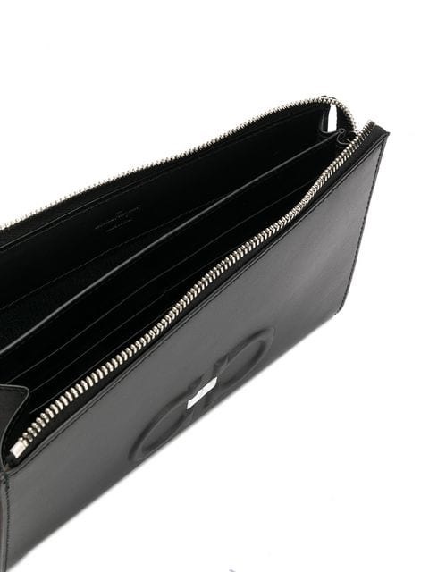 VÍ SALVATORE FERRAGAMO ZIPPED LEATHER POUCH