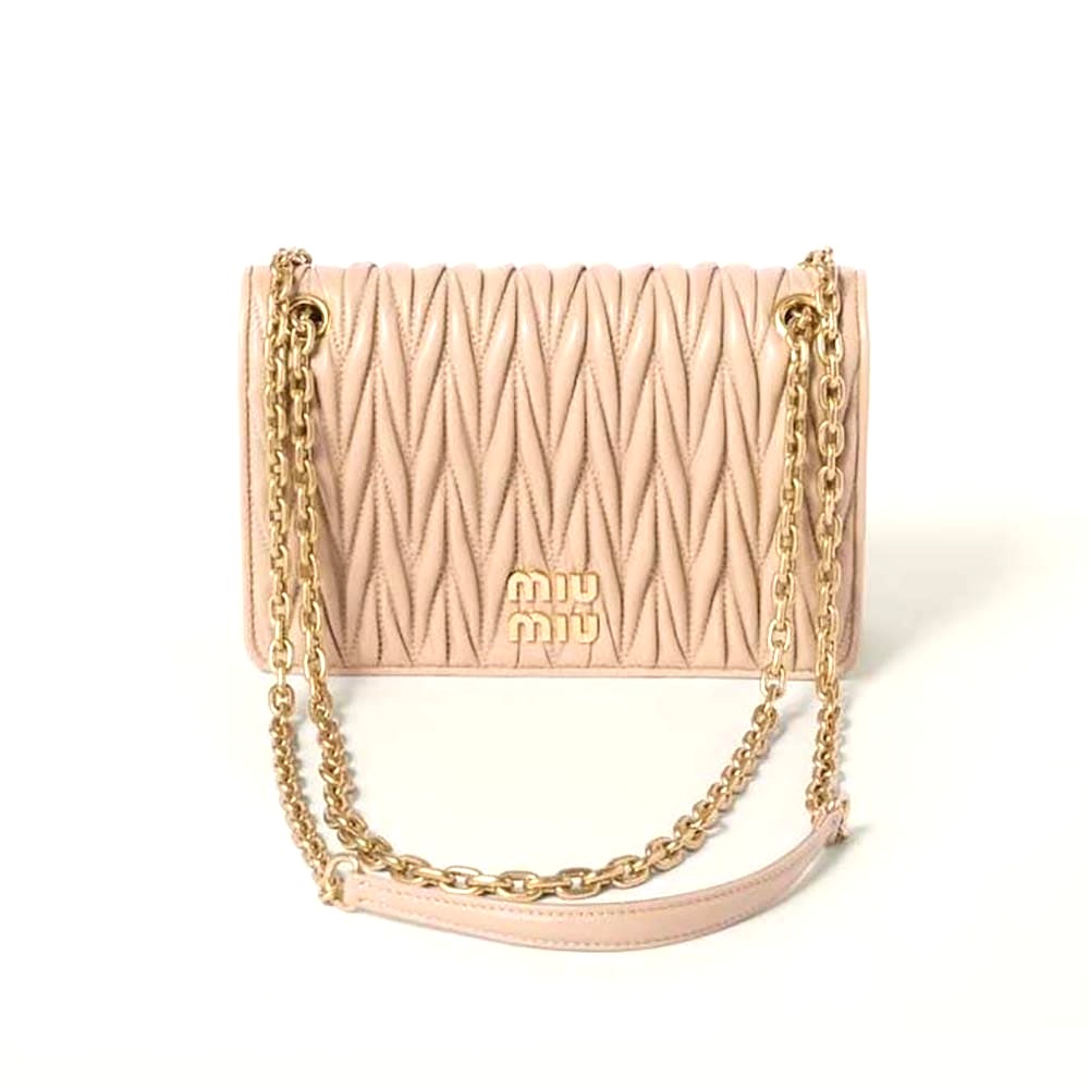 Ví Miu Miu Women Matelassé Nappa Leather Mini-bag-Beige