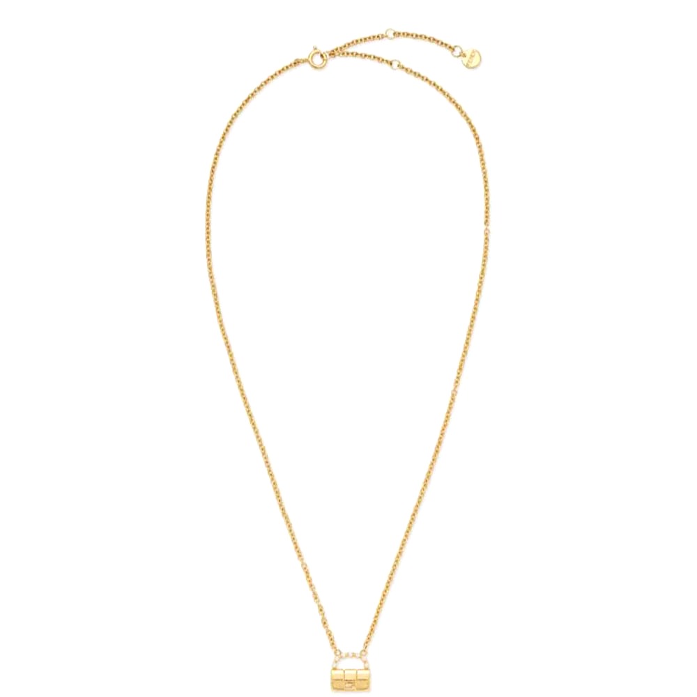 Bông tai Fendi Women Baguette Necklace Gold-Colored
