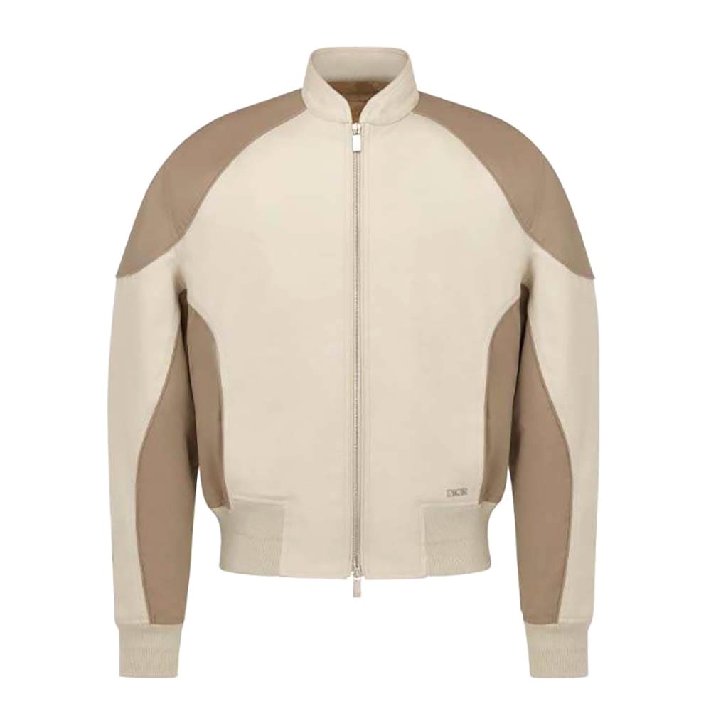 ÁO Dior Men Bomber Jacket Gray Cotton Canvas