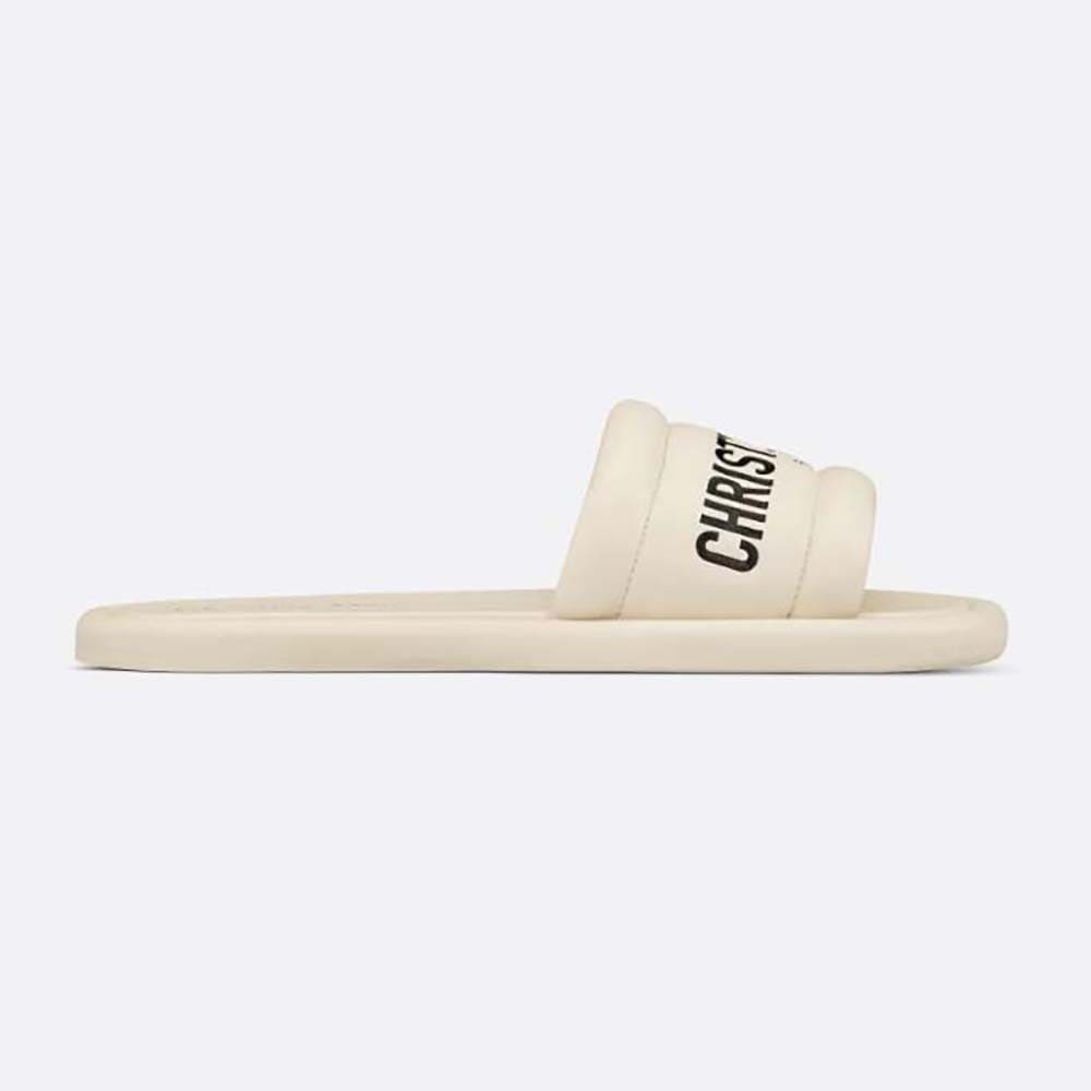 DÉP Dior Women Every-D Slide White Embossed Lambskin