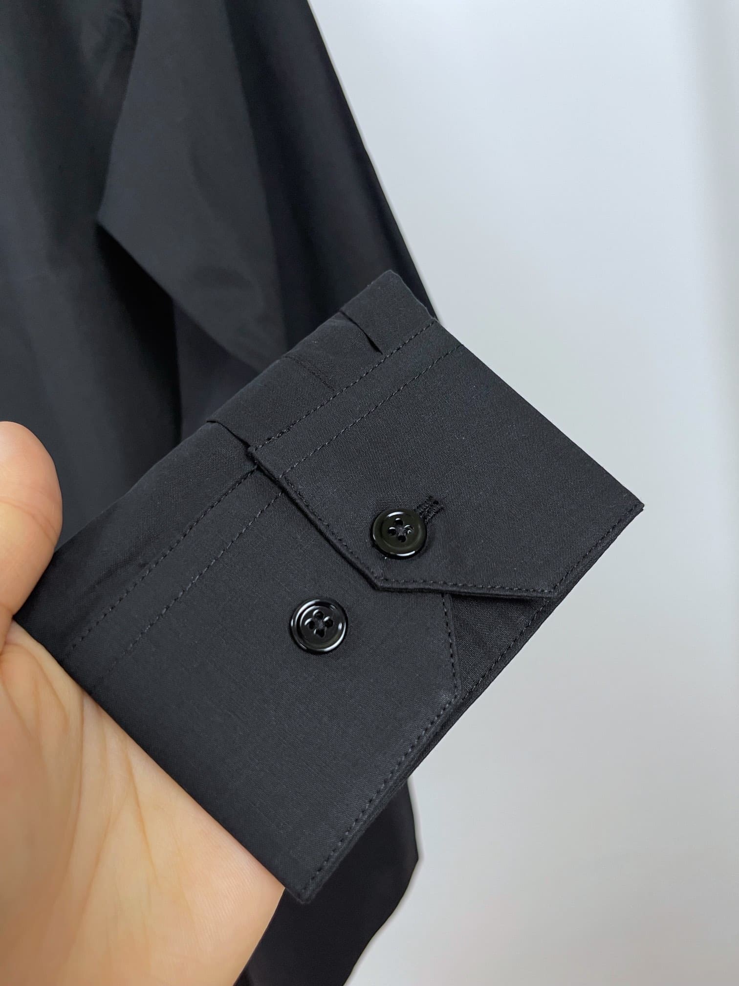 ÁO FENDI ROMA Black Poplin Shirt