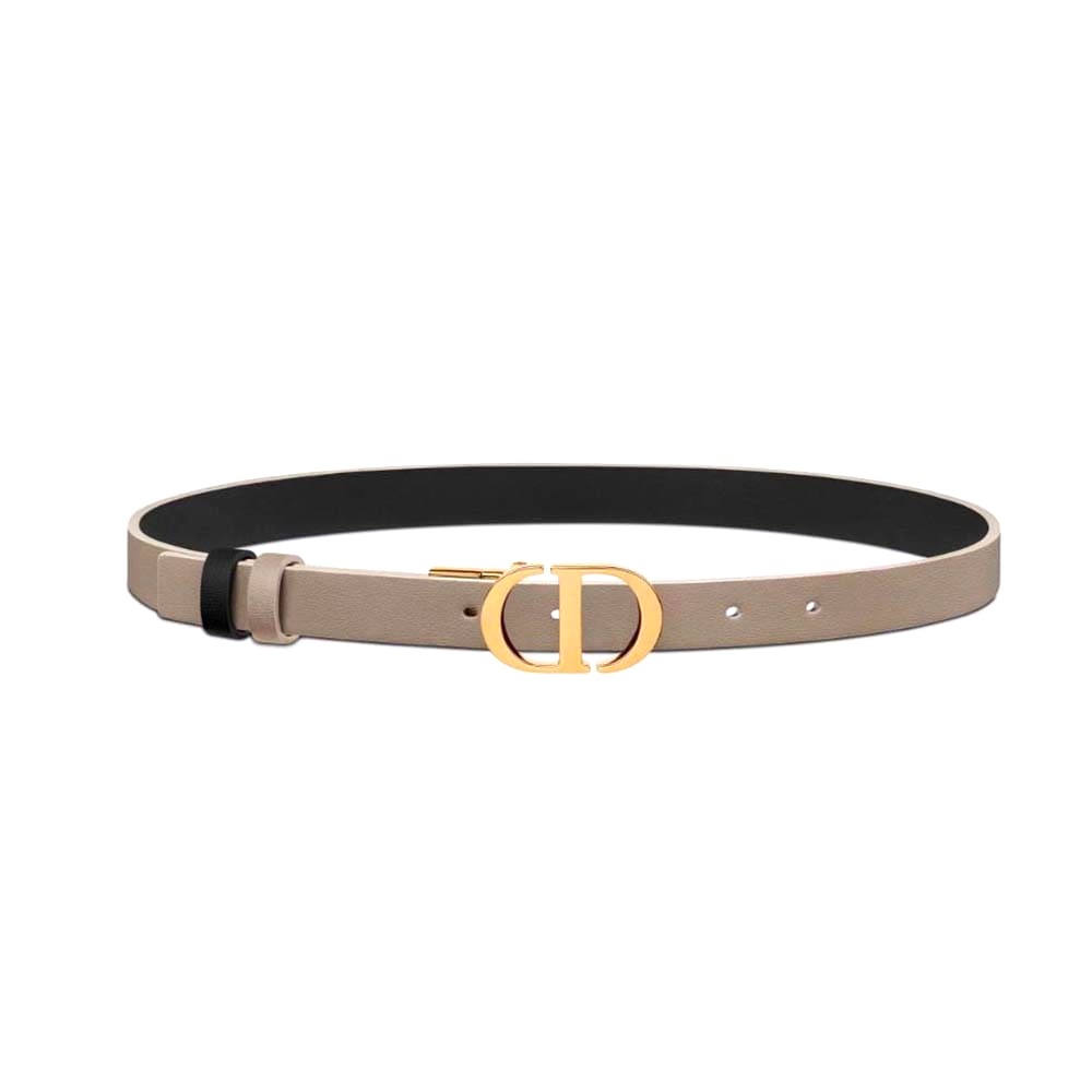DÂY LƯNG Dior Women 30 Montaigne Reversible Belt Hazelnut and Black Smooth Calfskin 20 MM