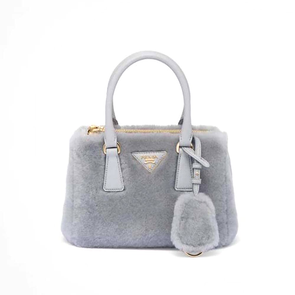 TÚI Prada Women Prada Galleria Shearling Mini-Bag-Silver