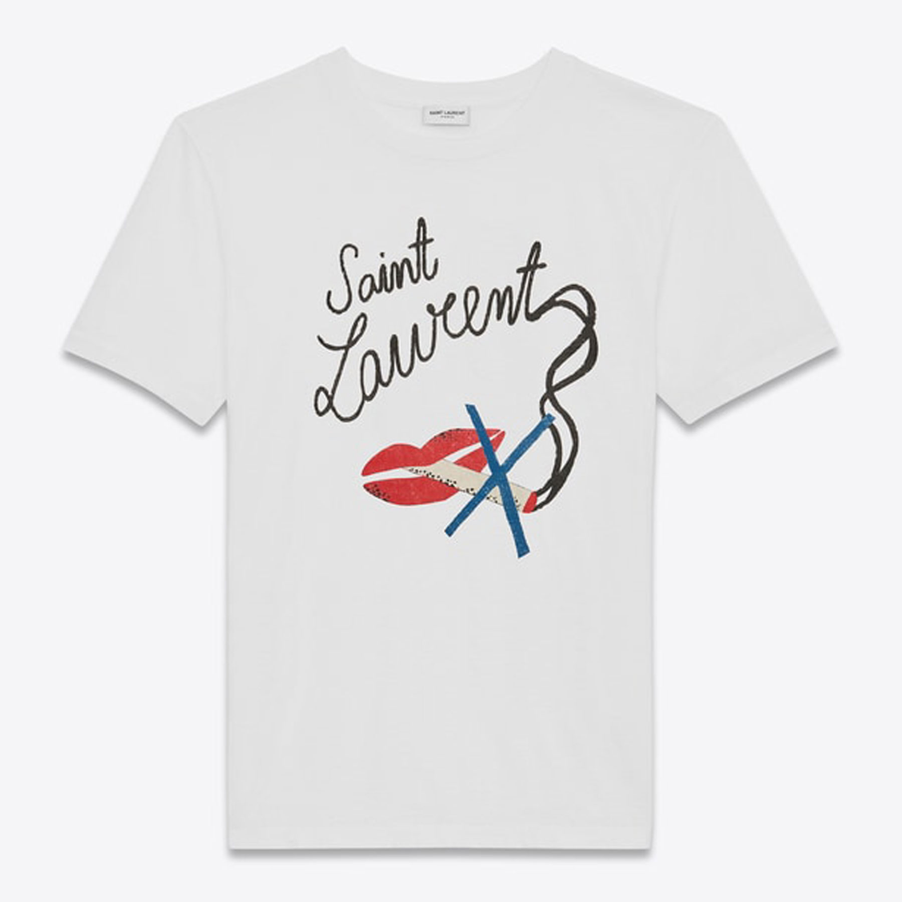 Saint Laurent no smoking lip shirts - www.sorbillomenu.com