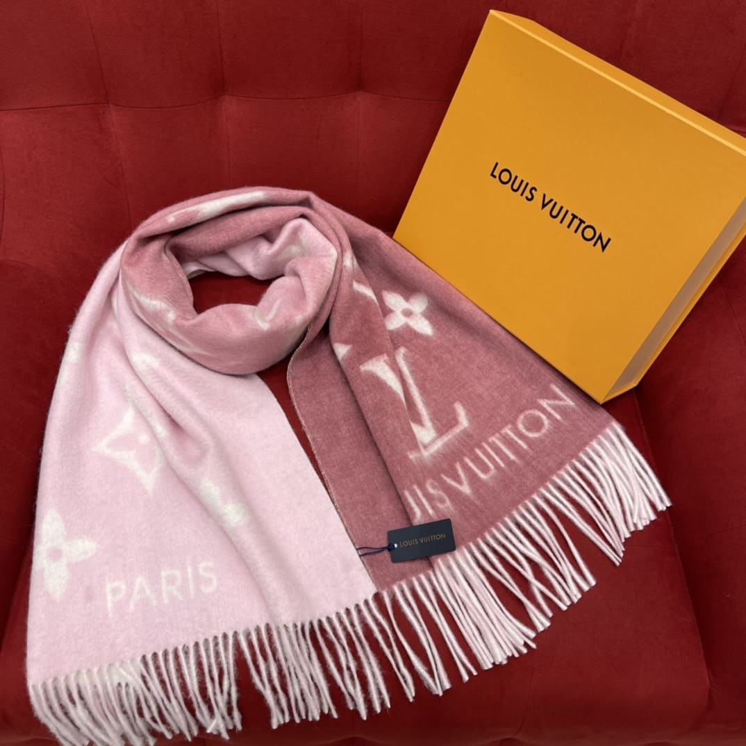 KHĂN Louis Vuitton Double-sided cashmere Scarf