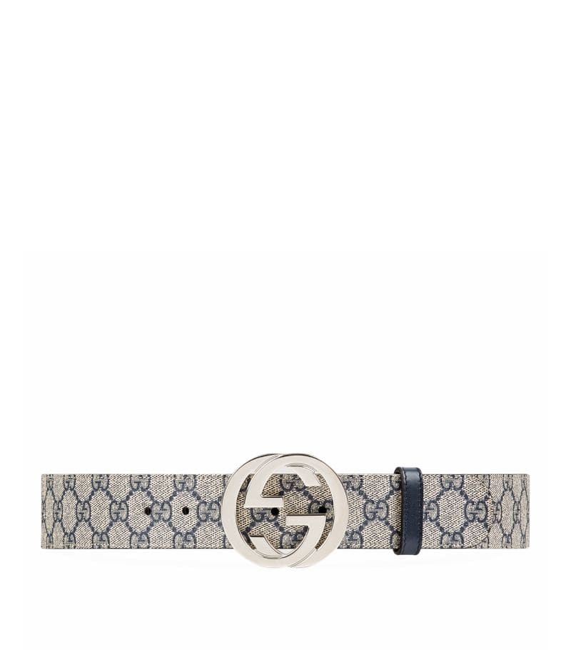 DÂY LƯNG GUCCI  GG Supreme Belt khóa trắng