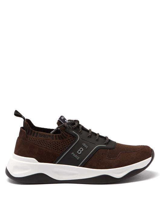 GIÀY BERLUTI Mesh and suede trainers SS2021