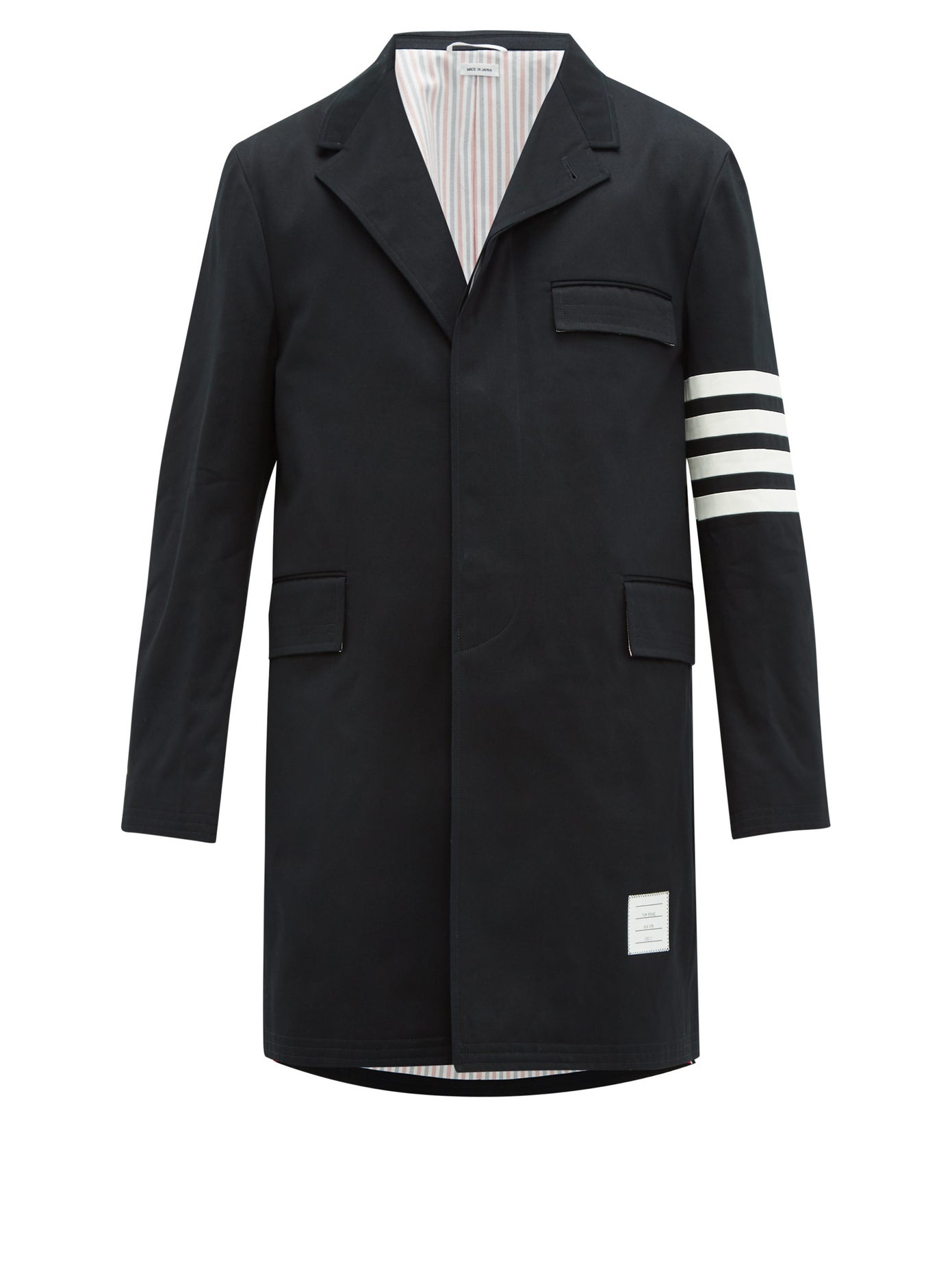 ÁO THOM BROWNE  Chesterfield four-bar wool-blend jacket