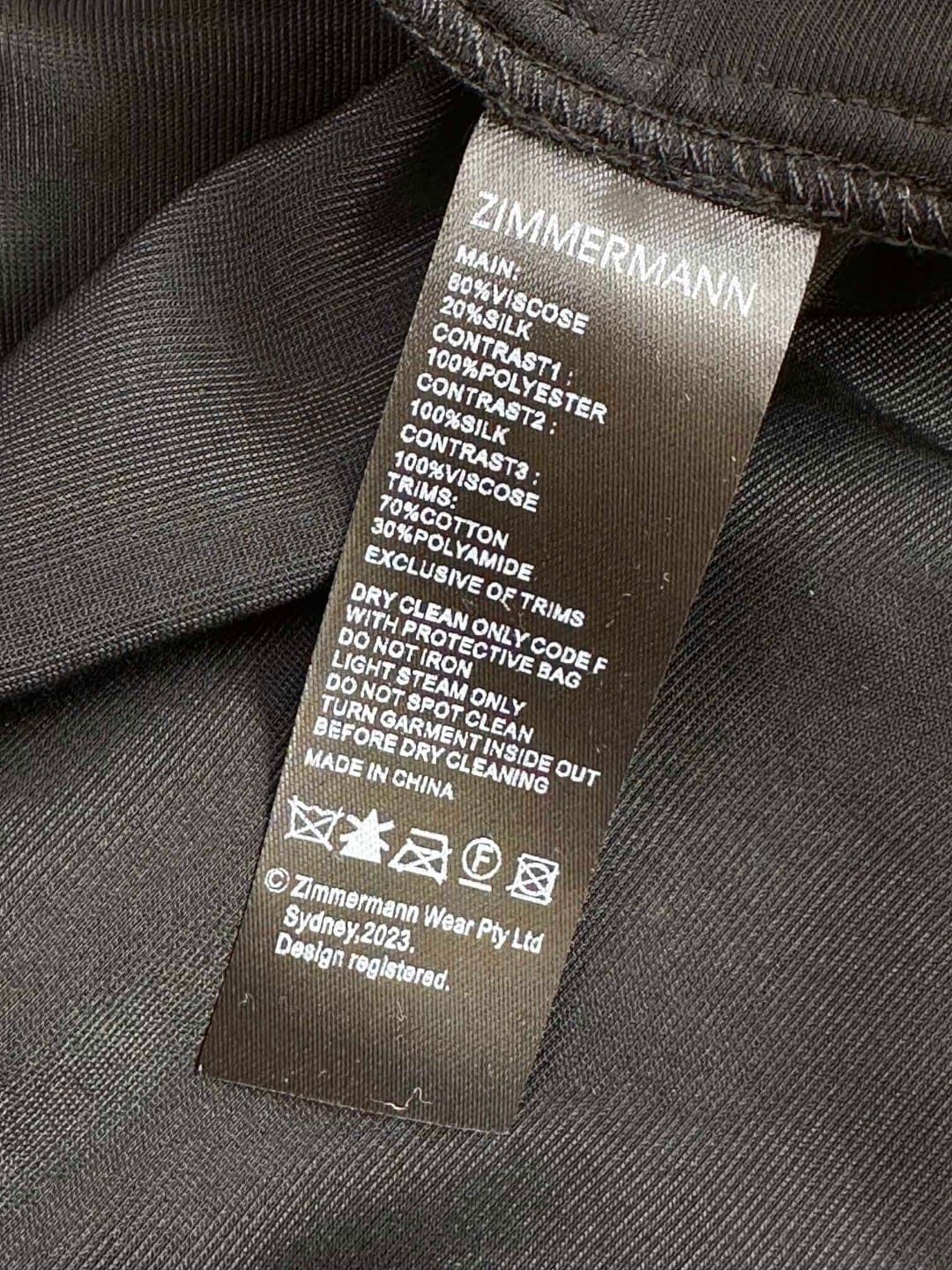 VÁY ZIMMERMANN Flower All Black Vintage Dress High Classy