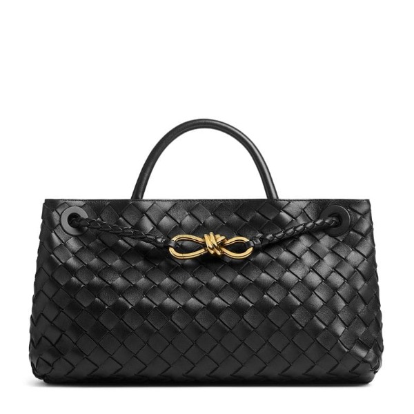 TÚI Bottega Veneta Women Andiamo Shoulder Bag in Lambskin Leather-Black