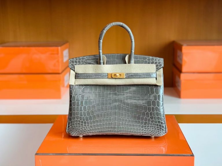 Túi Hermes Birkin da cá sấu Niloticus Handmade khâu tay 25cm