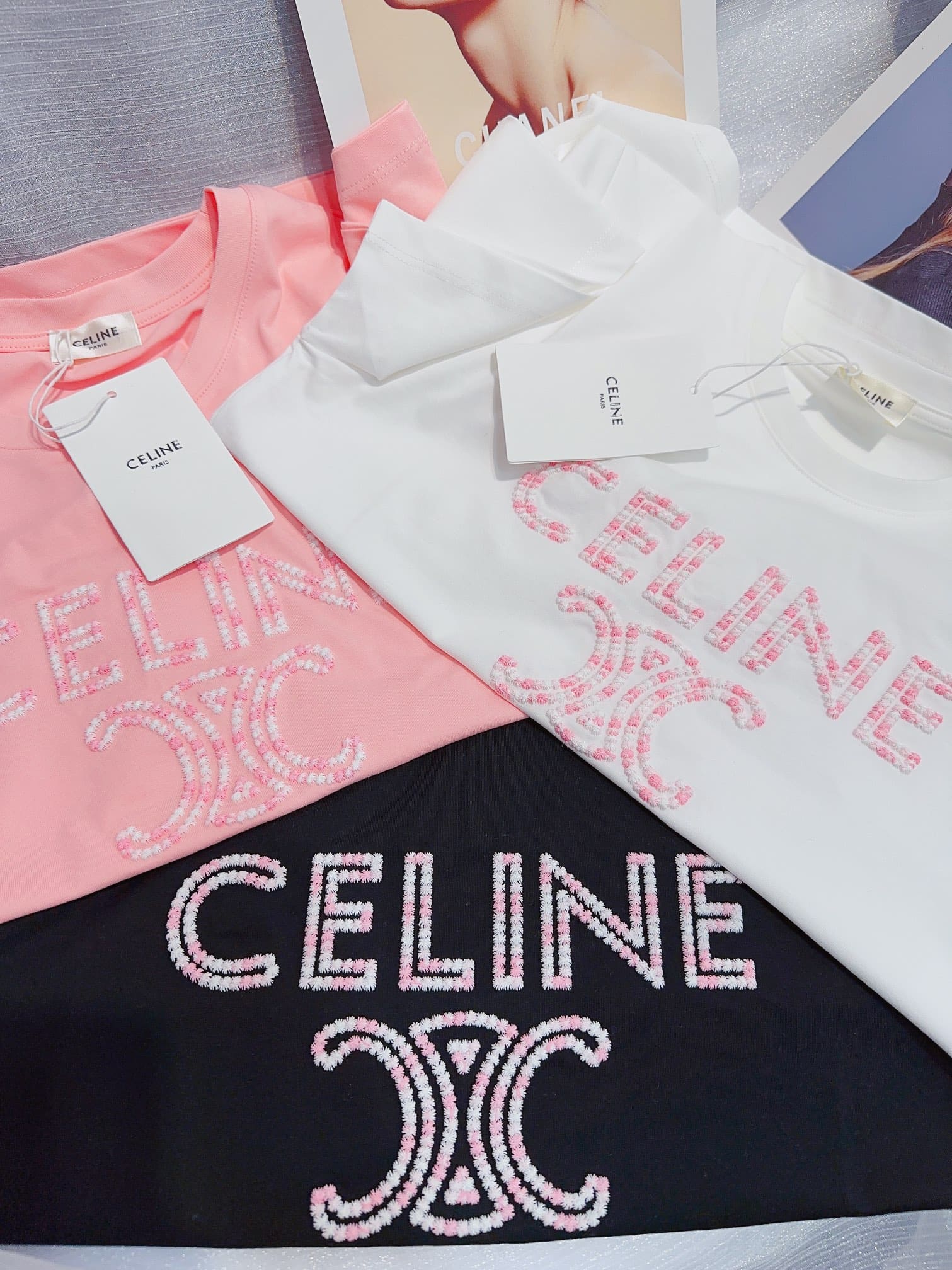 ÁO CELINE PARIS LOGO T SHIRT