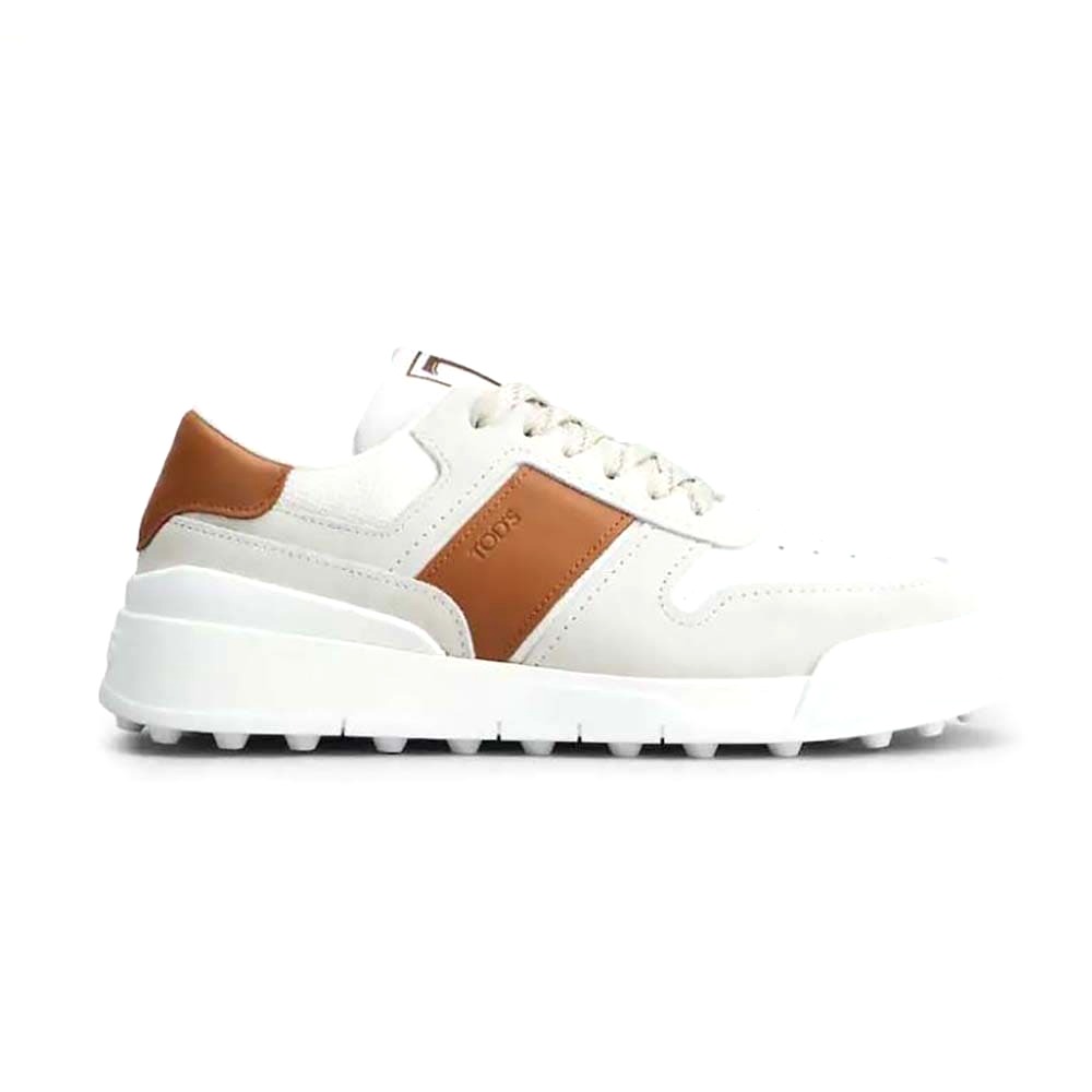 GIÀY TODS Unisex Sneakers in Suede and Smooth Leather-Brown