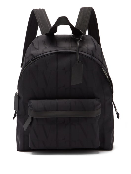 BALO VALENTINO GARAVANI VLTN logo-embroidered shell backpack