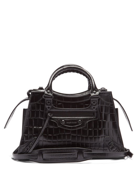 TÚI BALENCIAGA Neo Classic City crocodile-effect leather bag
