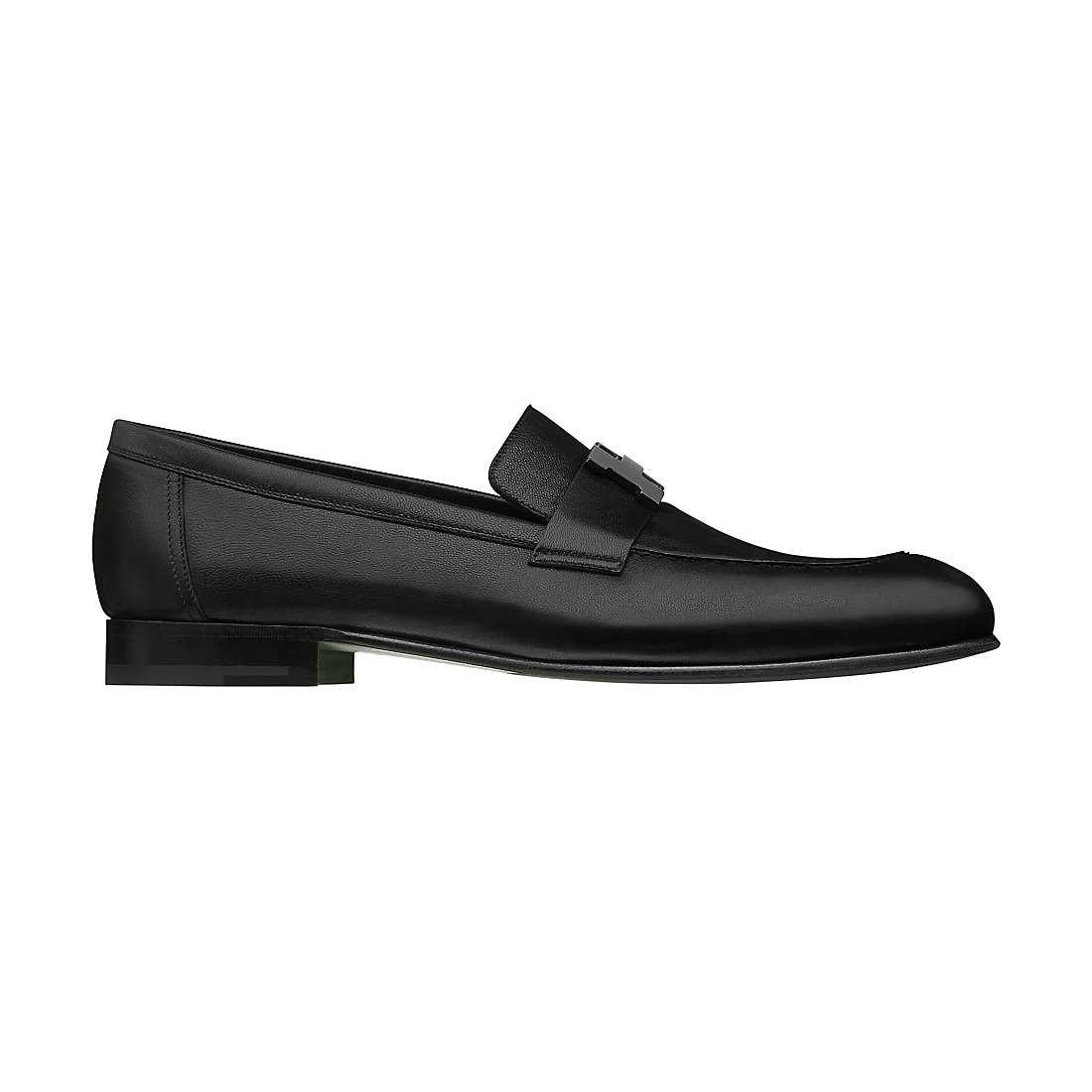 GIÀY HERMES PARIS LOAFER COWHIDE LEATHER BLACK SS2022