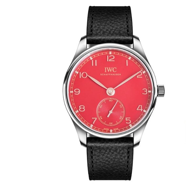 Đồng hồ IWC Stainless Steel Portugieser Automatic mặt số màu đỏ