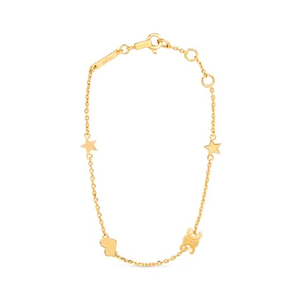 Vòng cổ Celine Maillon Triomphe Multi Motifs Bracelet in Brass with Gold Finish