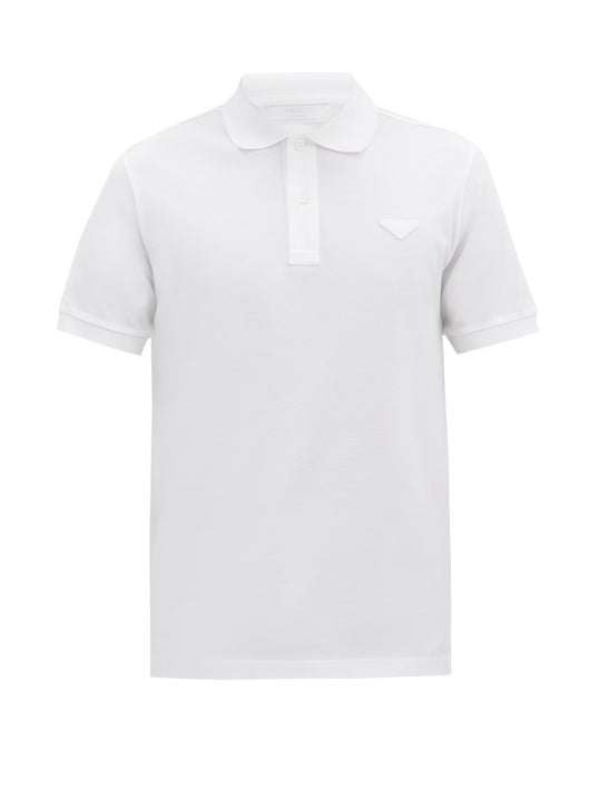 ÁO PHÔNG PRADA Conceptual Triangle cotton-piqué polo shirt SS2021