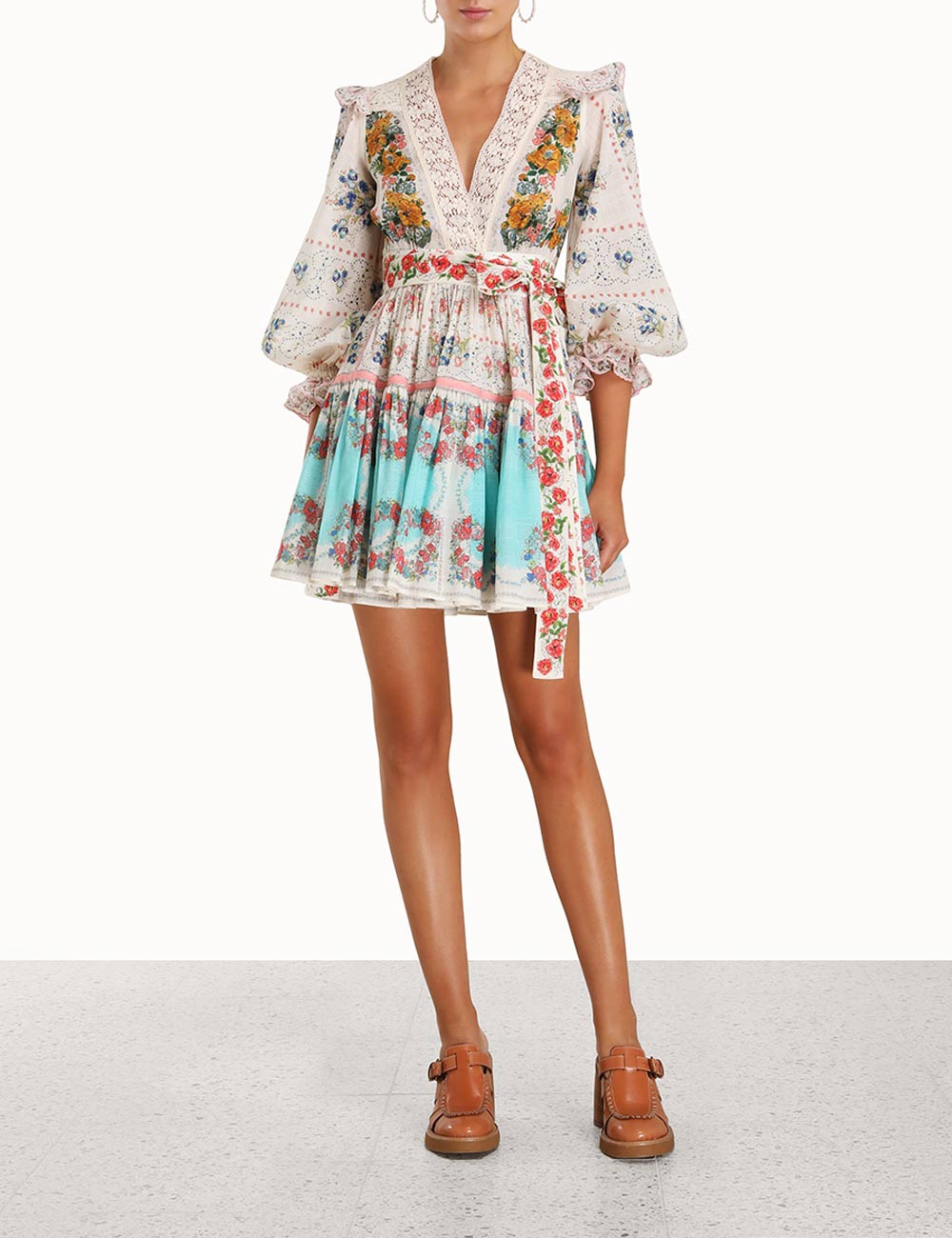 VÁY ZIMMERMANN Flower Mid Vintage Dress