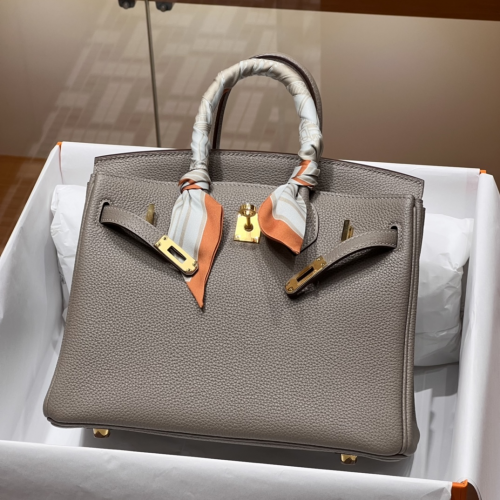 Túi Hermes Birkin Togo Gris Asphalt 25CM Handmade khâu tay(Giá liên hệ)