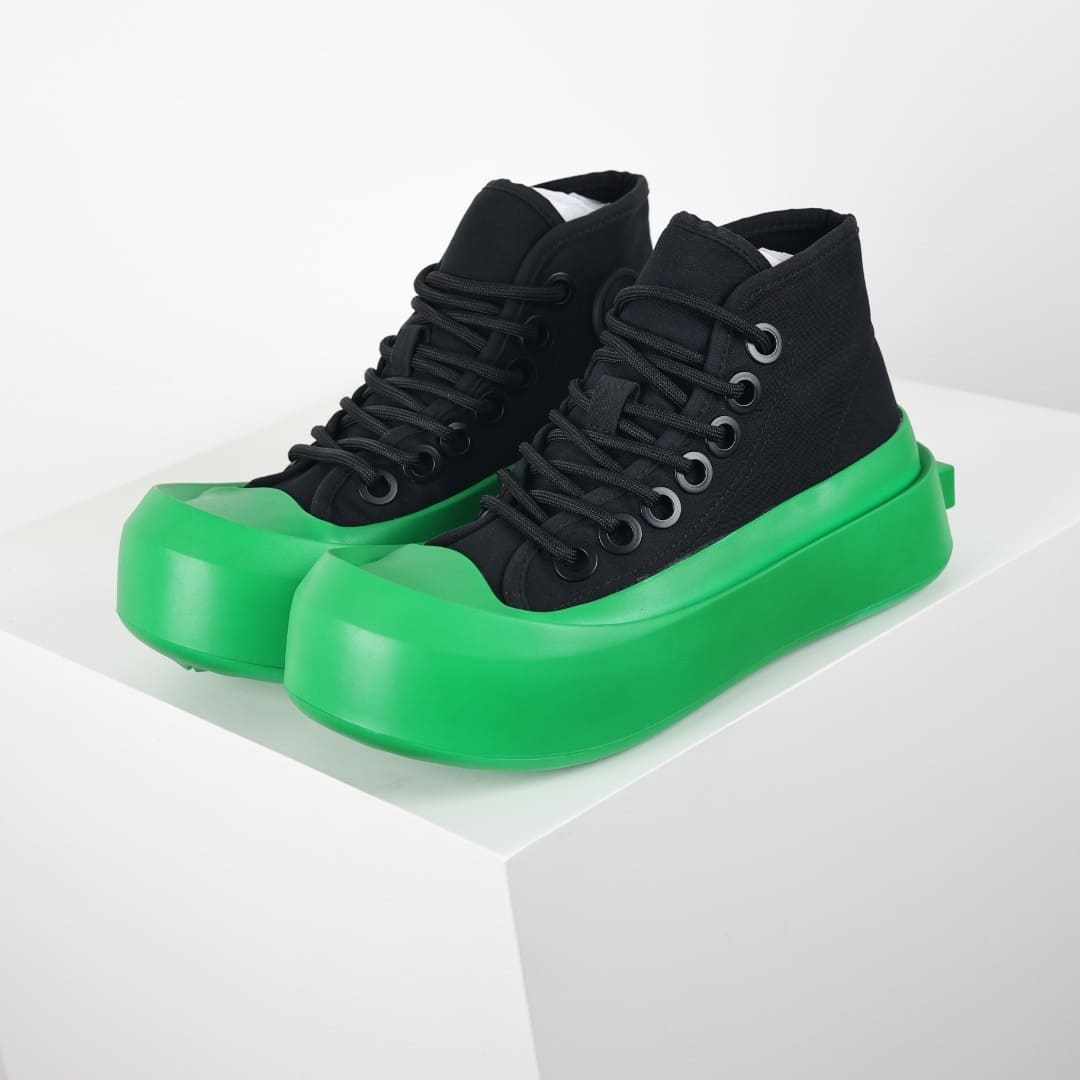 GIÀY BOTTEGA VENETA CANVAS HIGH TOP UNISEX TOP QUALITY SHOES AAA