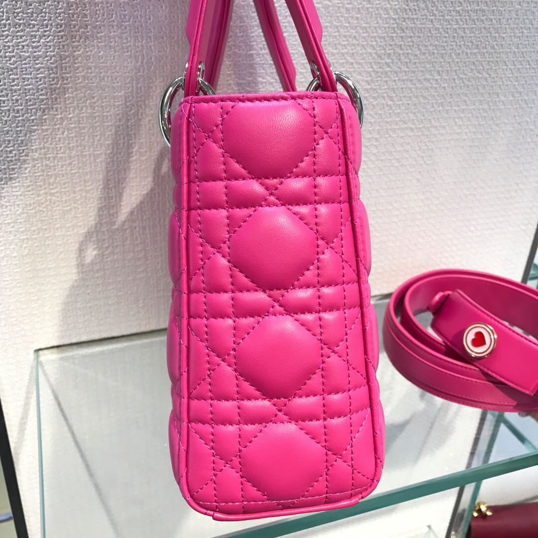TÚI CHRISTIAN DIOR Lady Dior Bag Pink Cannage Lambskin Top Quality