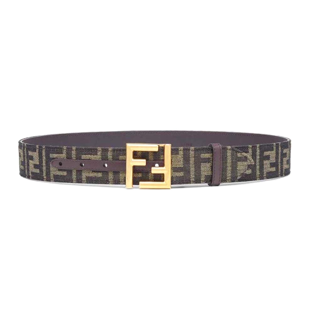 DÂY LƯNG Fendi Women Dove FF Jacquard Fabric Belt