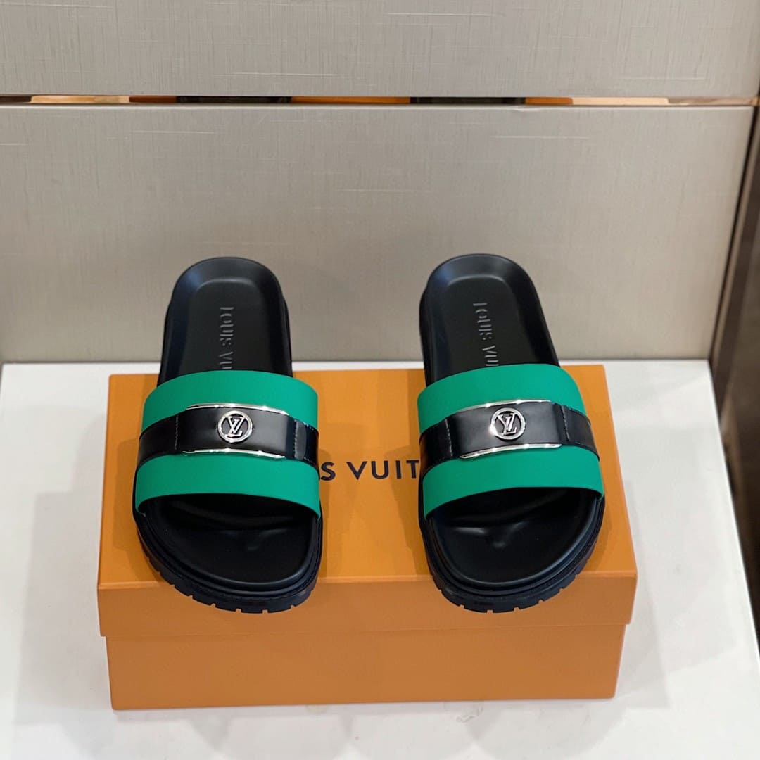 DÉP LOUIS VUITTON LV CIRCLE LOGO SANDAL AAA