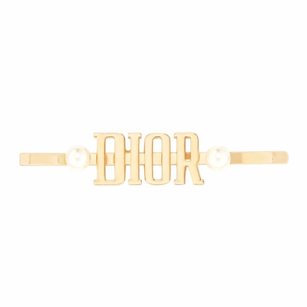 Kẹp tóc Dior Dio(r)evolution Barrette Gold-Finish Metal and White Resin Pearls