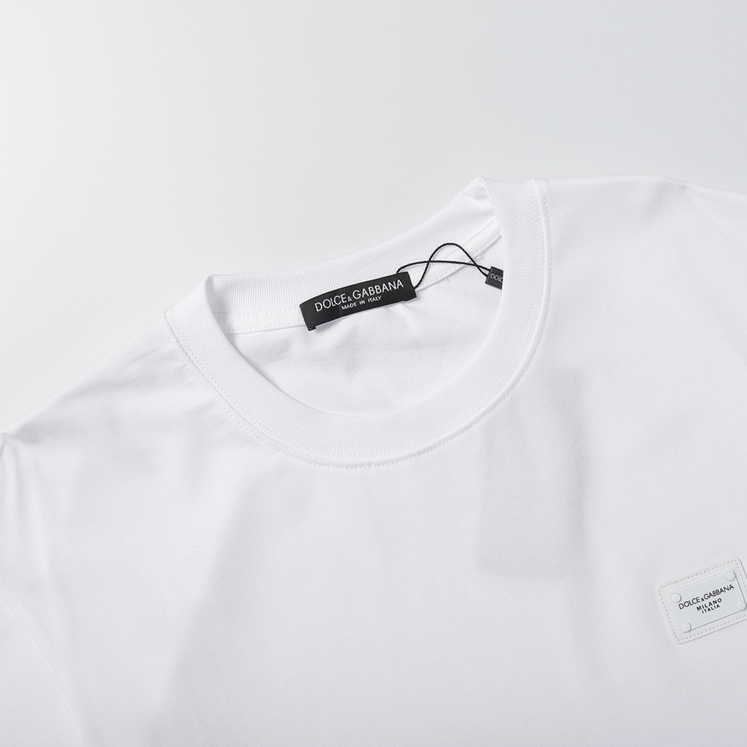 ÁO DOLCE & GABBANA LEATHER PLATE T SHIRT