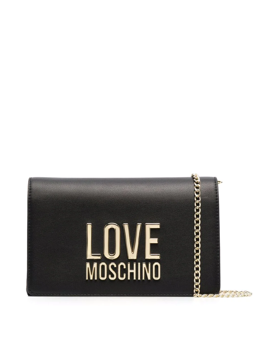 TÚI Love Moschino logo-plaque clutch bag