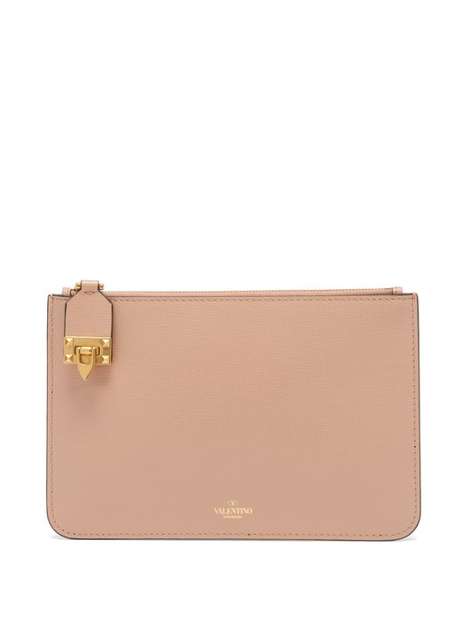 TÚI VALENTINO GARAVANI Rockstud flip-clasp leather pouch