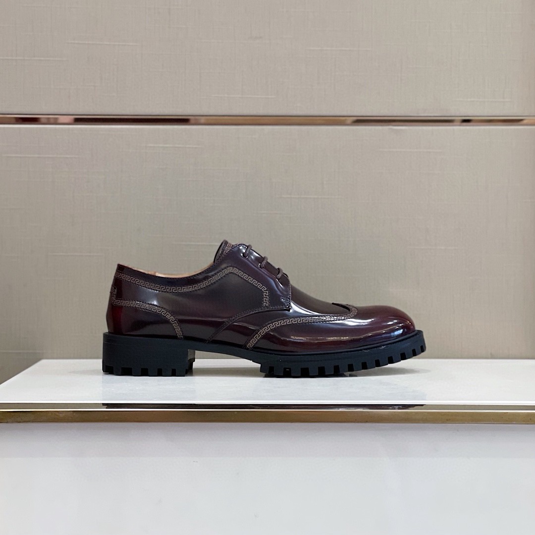 GIÀY VERSACE LEATHER BROGUES SHOES AAA