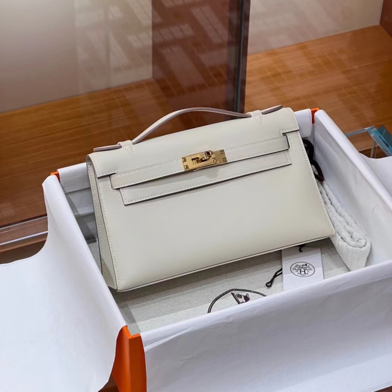 TÚI HERMES Kelly Pochette Craie Swift Leather 22CM(giá liên hệ)