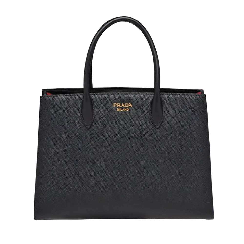 TÚI Prada Women Large Saffiano Leather Handbag-Black