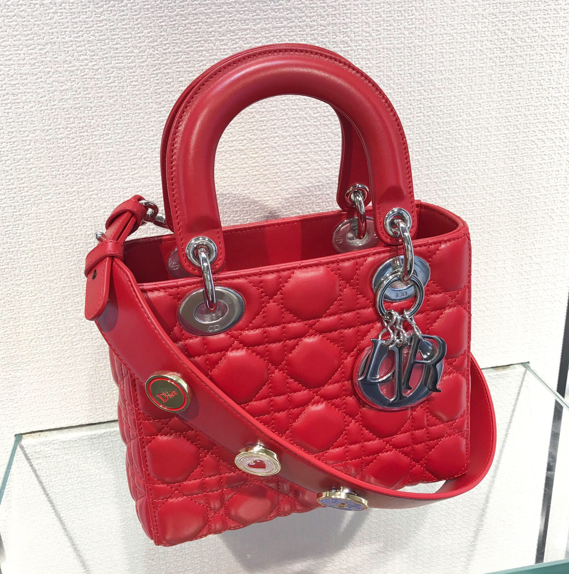 TÚI CHRISTIAN DIOR Lady Dior Bag Red Ferrari Cannage Lambskin Top Quality