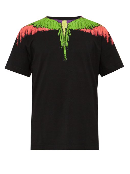 ÁO PHÔNG MARCELO BURLON Glitch Wings-print cotton T-shirt