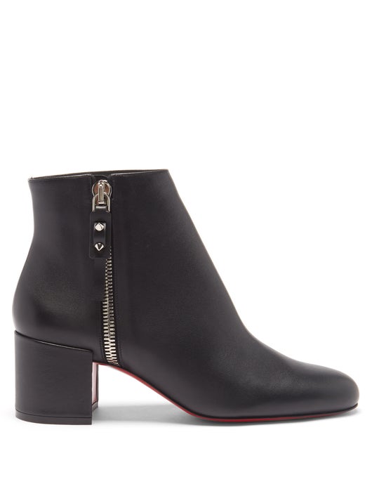 GIÀY CHRISTIAN LOUBOUTIN Ziptotal 55 leather ankle boots