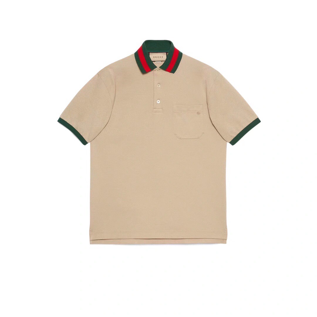 ÁO GUCCI Symblo Color Collar Polo Shirt