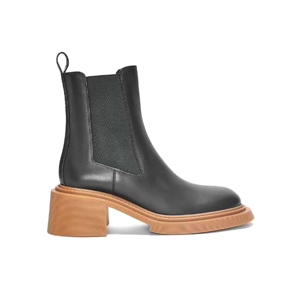 GIÀY Loewe Women Chelsea Boot in Calfskin-Black