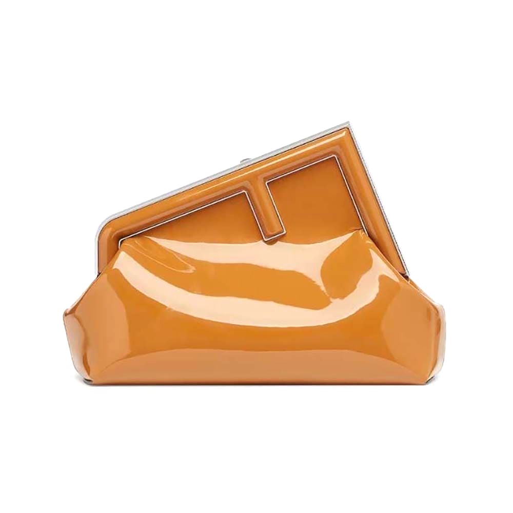 TÚI Fendi Women First Midi Brown Patent Leather Bag