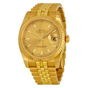 ĐỒNG HỒ ROLEX Datejust Automatic Gold Dial 18kt Yellow Gold Watch