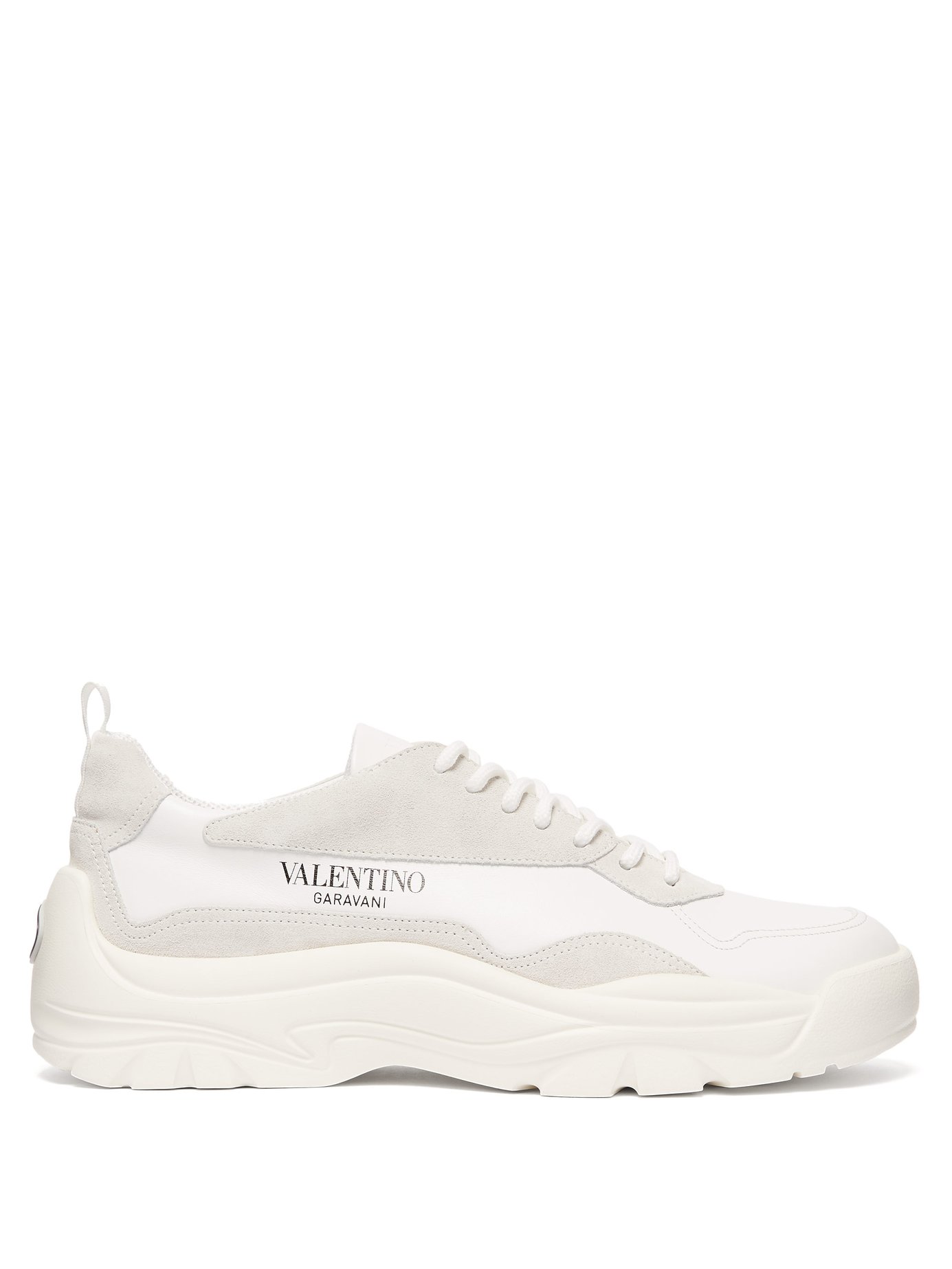 GIÀY VALENTINO  Gumboy chunky leather and suede trainers