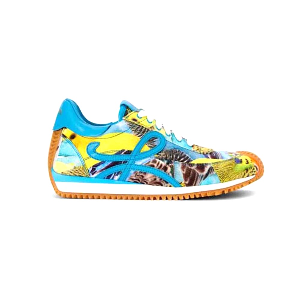 GIÀY LOEWE Men Flow Runner in Printed Canvas